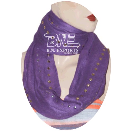 Snood - 100% Viscose, Purple, Thermal Studs | Soft Material, Stylish Design, Warmth, Versatile Style