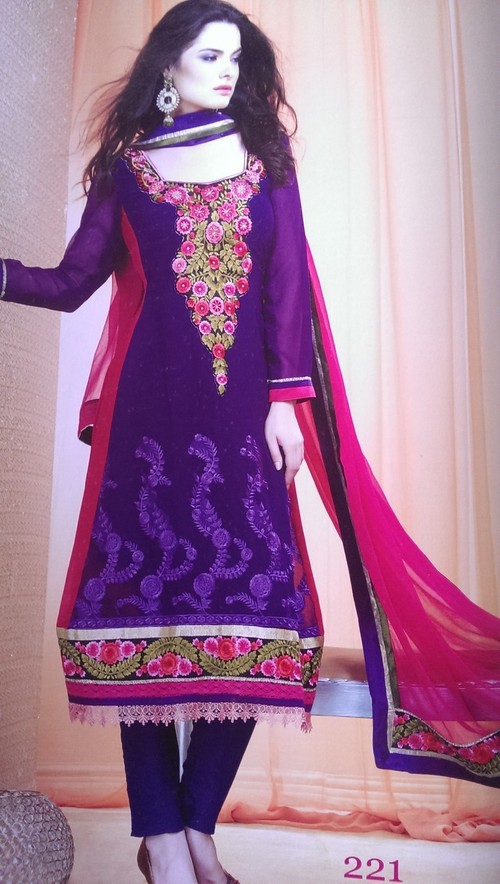 Blue Designer Salwar Suits