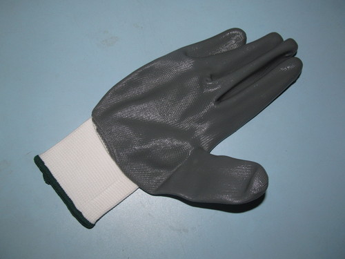 Black And White Nitrile Coated Gloves