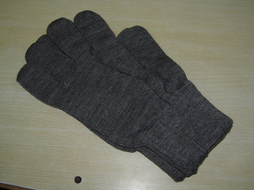 Gray Winter Woolen Gloves