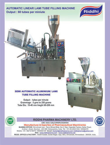 AUTOMATIC TUBE FILLING AND SEALING MACHINE