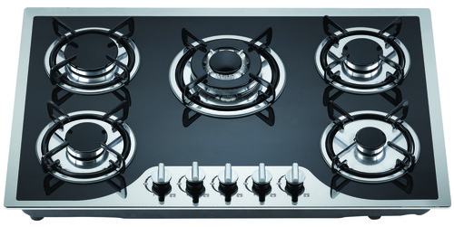 Glass Top 5 Burner Gas Stove,Gas Cooker,Gas Hob,Ga
