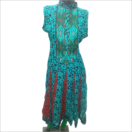 Georgette kali style kurti