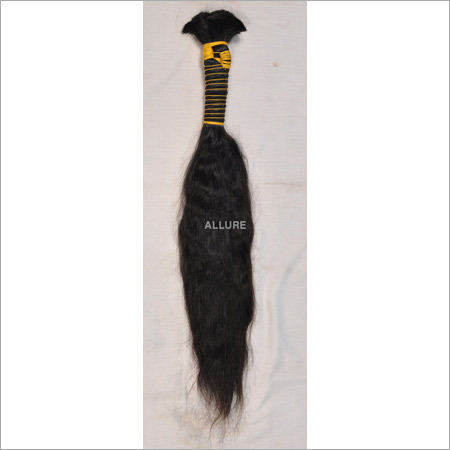 Virgin Indian hair Bulk Single Drawn Salt & Pepper