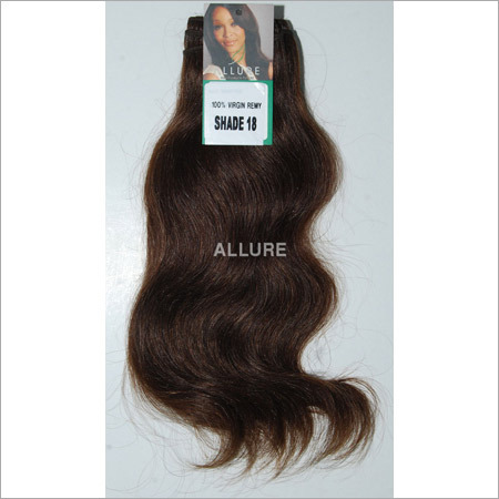 Virgin Indian Weft Hair - Human Hair, 20 Inches, Brown, Wavy Double Weft | Natural Look, Soft Texture, Lustrous Shine, Durable, Hygienic Pack