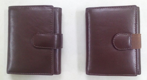 Brown Trifold Men Leather Wallet