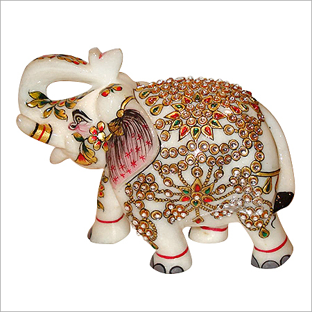 Marble Elephant Statue