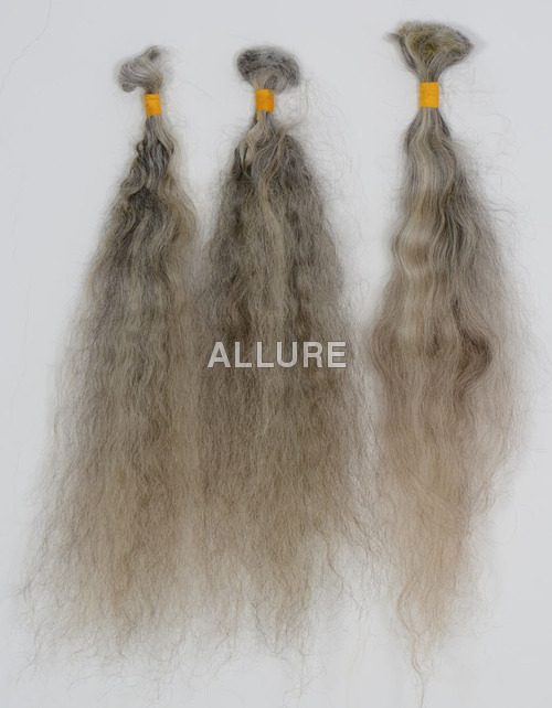 Bulk Single Drawn Salt Pepper Hair