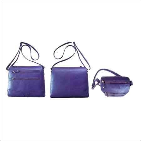 Purple Leather Shoulder Bag