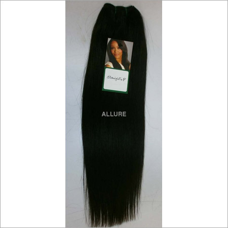Raw Indian Hair Weft Relaxed Straight - Black, Fine Texture | Natural Shine, Tangle-Free, Lightweight, Adds Volume and Length