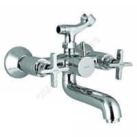 Wall Mixer Telephonic With Shower Stand - Brass 1/2", Chrome Finish, 8 Lpm Flow Rate | Easy Installation, Durable, Precise Control, Water Saving