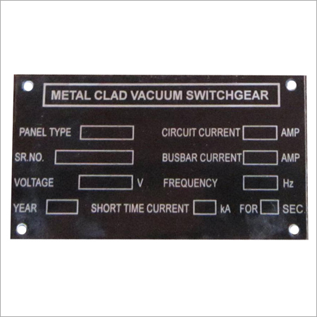 Aluminium Anodized Sign Labels