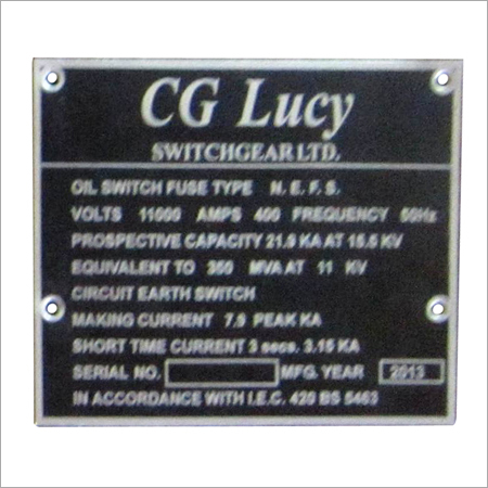 Aluminium Anodised Labels