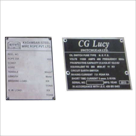 Aluminium Metal Sign Labels