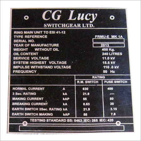 Aluminium Anodised Labels