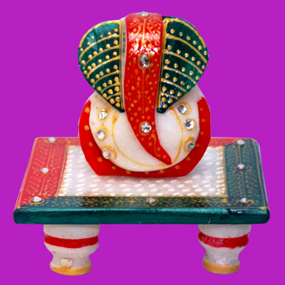 Load Ganesh Ji With Choki