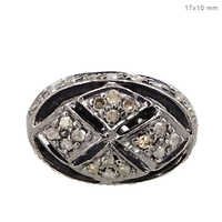 Natural Diamond Sterling Silver Beads