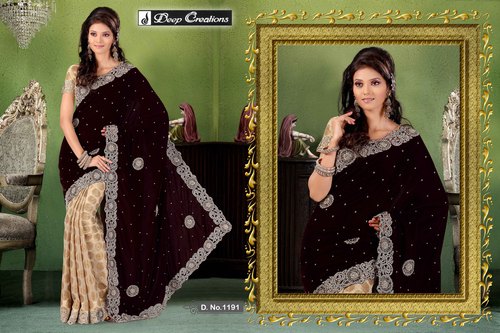Half Velvet saree