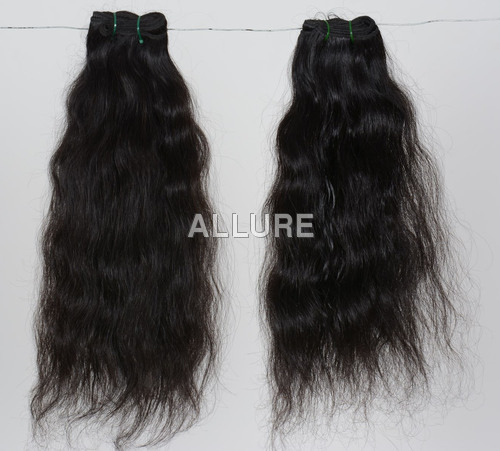 Strong Indian Hair Deep Wavy Weft - Human Hair, Black | Natural Shine, Soft Texture, Adds Volume and Length