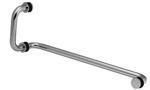 Glass Door Closer H Type - Stainless Steel AISI 304 Suitable for 10mm & 12mm Toughened Glass Silver Polished Finish Hydraulic Patch Design