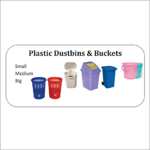 Plastic Dustbins and Buckets - High-Density Polyethylene, Multiple Sizes, Blue | Durable, Lightweight, Stackable, Customizable, Hygienic, Easy to Clean, Open/Closed Lid