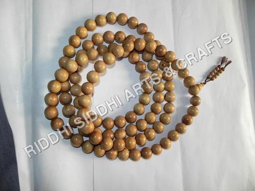Sandalwood Buddha Mala Beads - Color: Brown