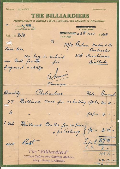 Historical Invoice