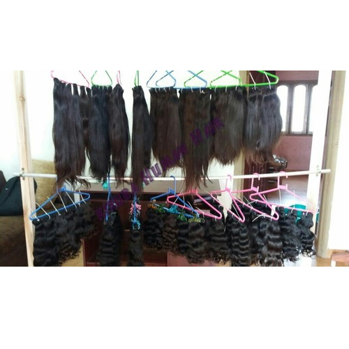 Black Weft Indian Temple Hair