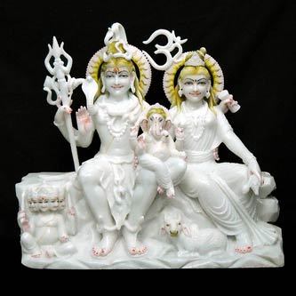 White Marble Shiv Pariwar