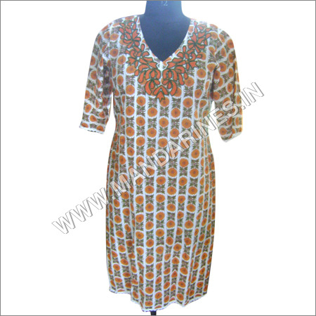 Cotton Kurta With Patch Work