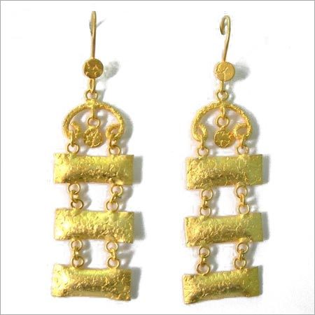 Gold Polished Earrings