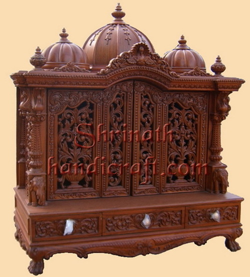 Carved Teak Temples