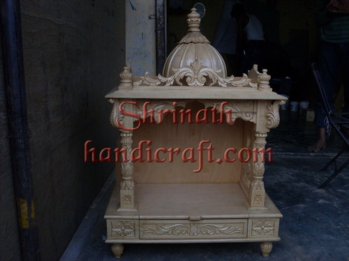 Carved Teak Mandir For Home