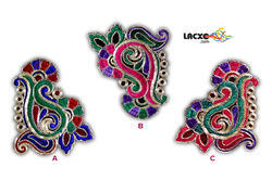 Patches and Applique - Fabric Thread, Variable Size, Multicolored Paisley | Intricate Designs, Durable Material, Versatile Use