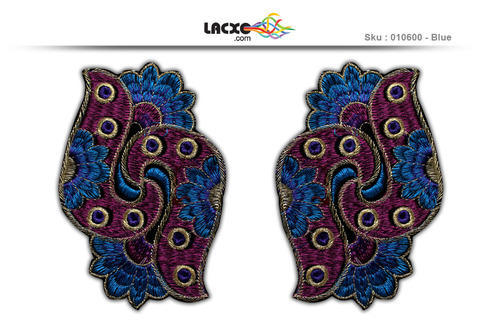 Patch Cordin Lace - Embroidered Fabric 5x3 cm, Orange | Detailed Embroidery, Durable Material, Fashionable Design