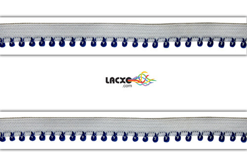 Woven Elastic Tape - Organza Metallic Teardrop Lace, Customizable Length & Varied Widths, Stylish, Durable, Elastic, Versatile