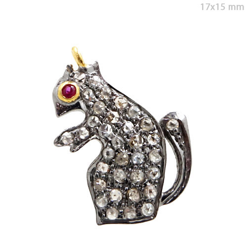 Pave Diamond Gemstone Charm Jewelry