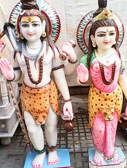 Marble Shiv Parbati & Shiv Pariwar