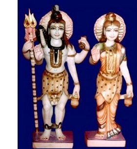 Marble Shiv Parbati & Shiv Pariwar