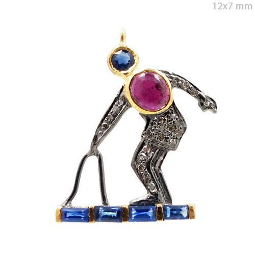 Diamond Pave Gemstone Fashion Charm