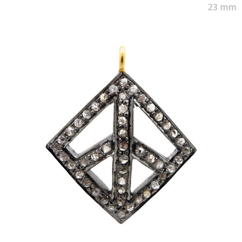 Pave Diamond Gold Charm