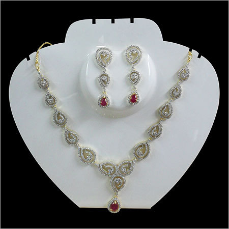 Designer American Diamond Necklace Set