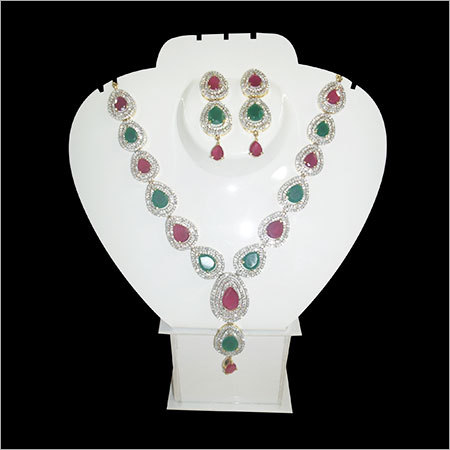Designer Cubic Zirconia Pendant Set