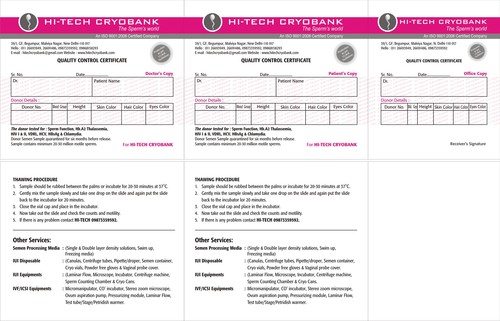 QUALITY CONTROL CERTIFICATE