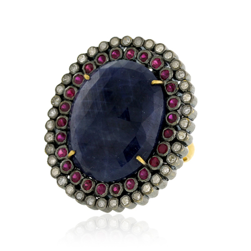 Diamond Gemstone Cocktail Ring