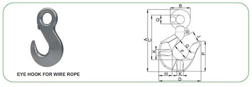 Eye Hook for Wire Rope Application