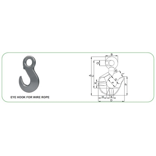 Eye Hook for Wire Rope Application