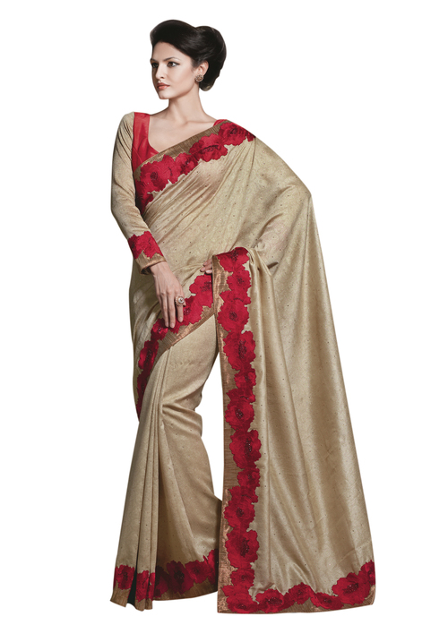 Faux Dupion Saree