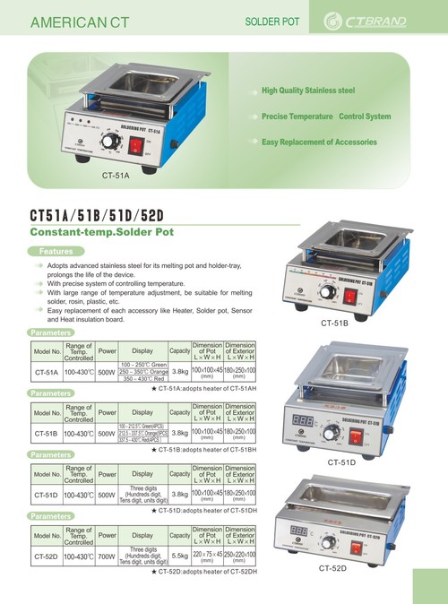 Constant Temperature Solder Pot