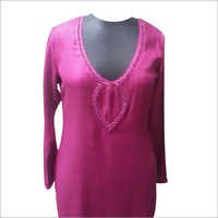 Computer Embroidered Garments - Textile, Sizes S-m-l, Pink, V-neck | Colorfast, Comfortable, Skin-friendly, Durable, Stylish